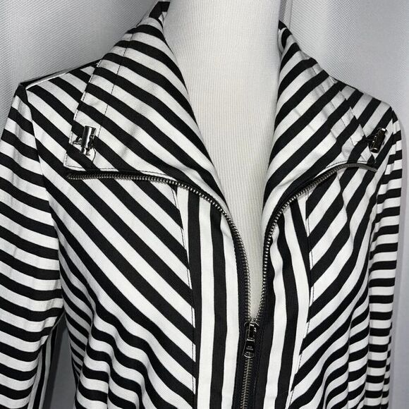 Erin London Striped Flip Cuff Jacket Med - Picture 2 of 10